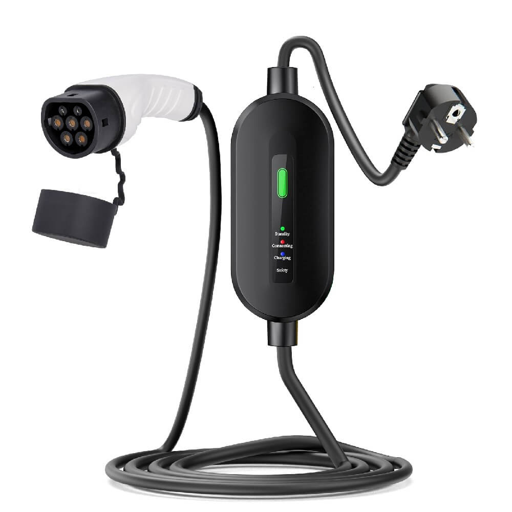3.5kw Portable EV Charger IEC 62196-2/IEC61851-1 with 5 metes cable